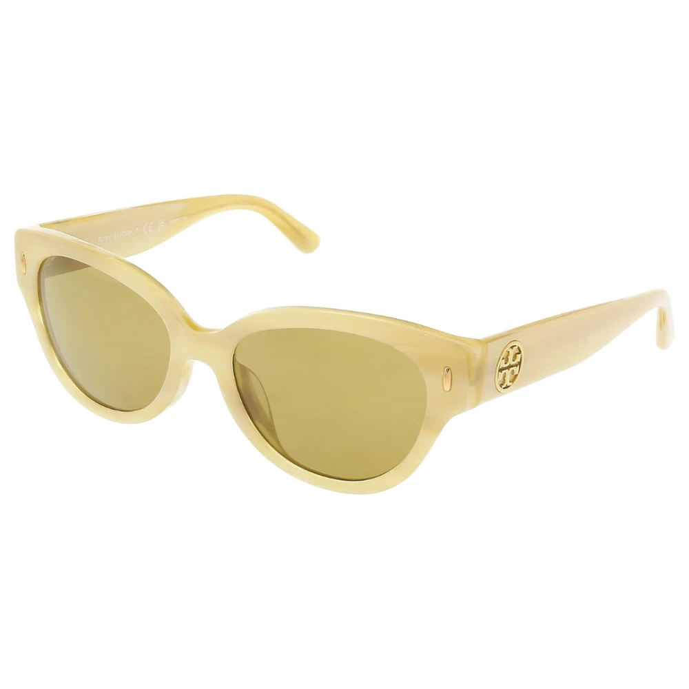 Tory Burch Lentes de Sol Ivory Horn TY7168